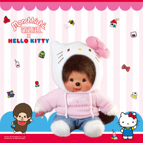 Monchhichi X Sanrio Hello Kitty (20cm)